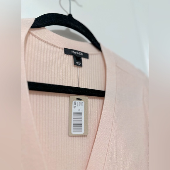 BNWT PEACH BLUSH BUTTON DOWN CARDIGAN SWEATER RIBBED DRESS - Picture 10 of 10